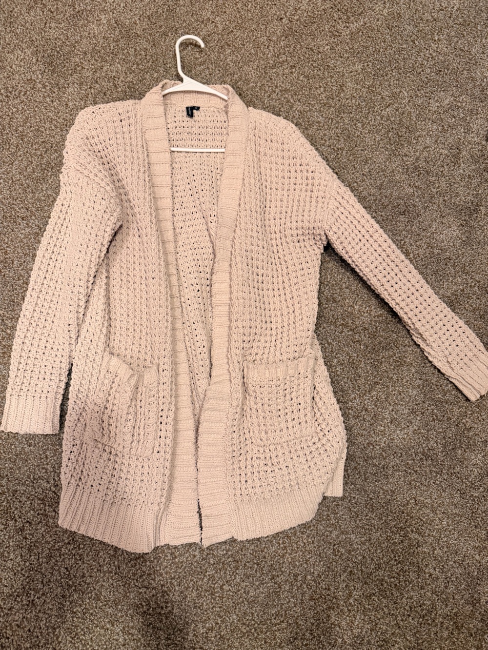 moon & madison Blush Open-Front Knit Cardigan